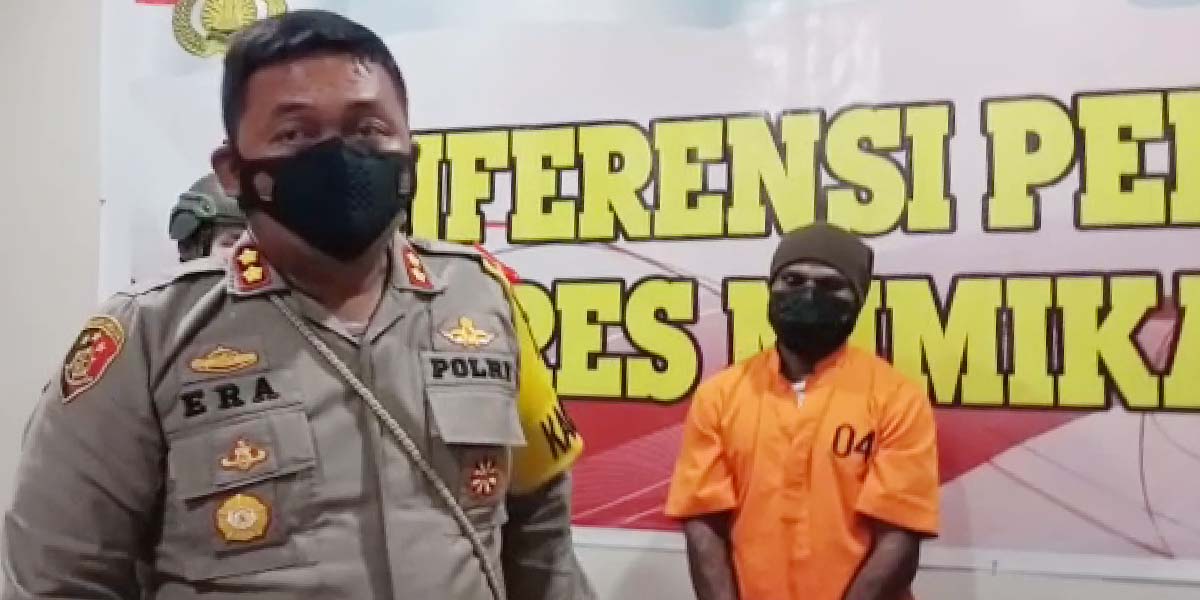 Anggota KKB MT yang saat ini ditahan di Polres Mimika. Foto: Salmawati Bakri Papua60detik